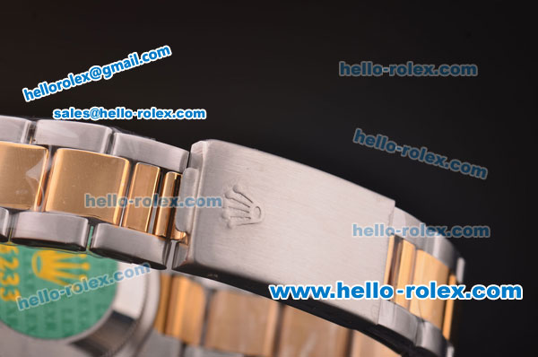 Rolex Datejust Automatic Two Tone Strap with Gold Bezel and Silver Dial - Click Image to Close